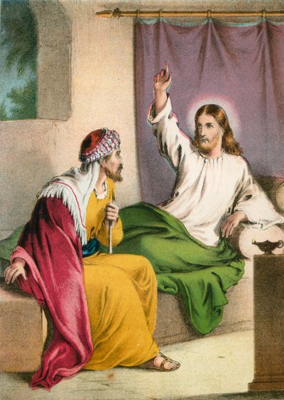 Jesus Christ and Nicodemus by English School